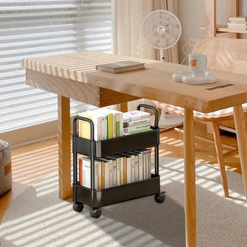 Mobile Bücherregal-Trolley mit Rädern - Rollit