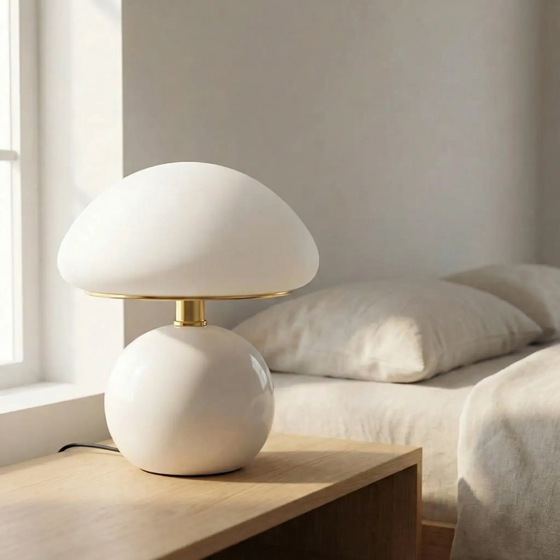 Mushroom-Shaped Ceramic Table Lamp -  Musella