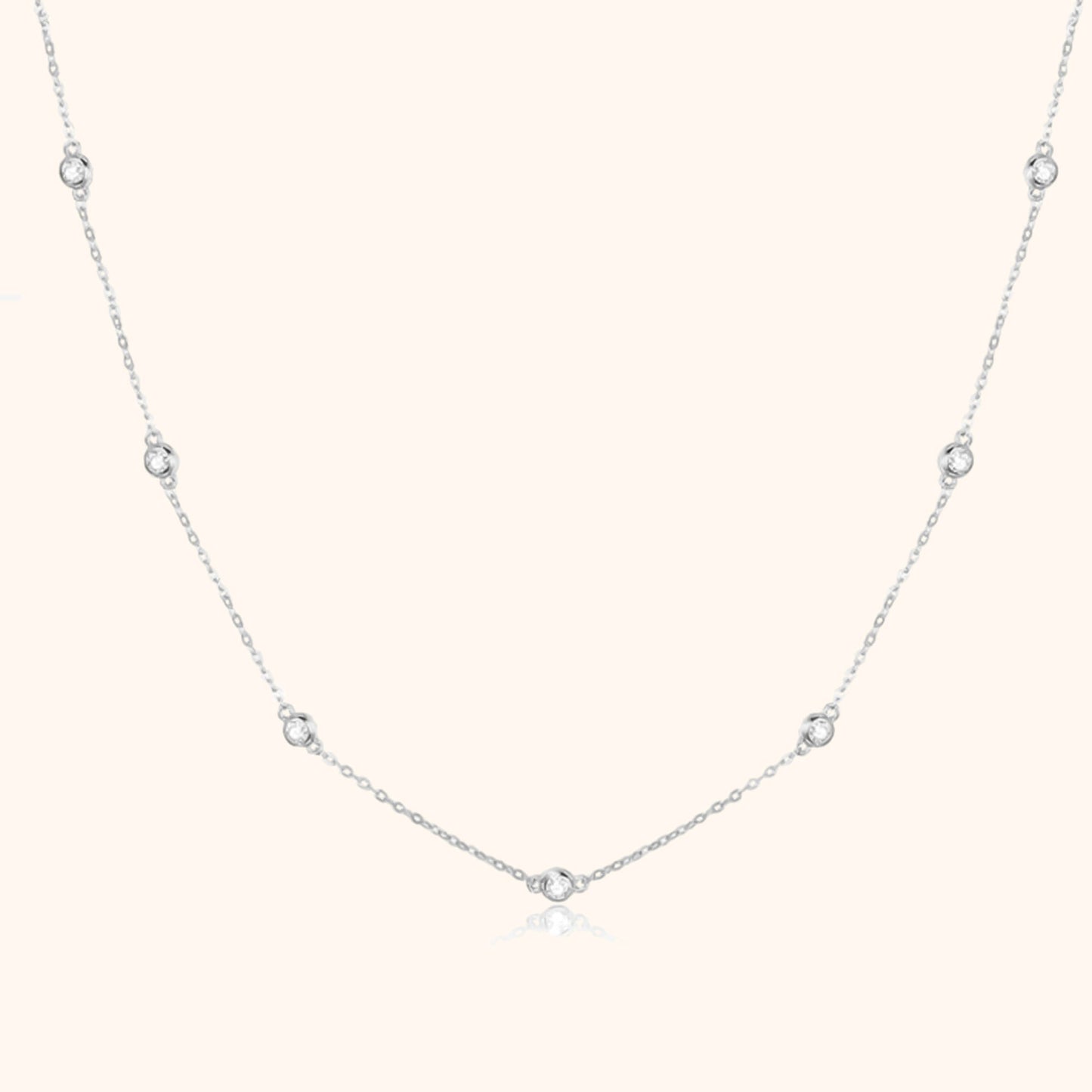Stilvolle Zirkonia-Halskette – Elena