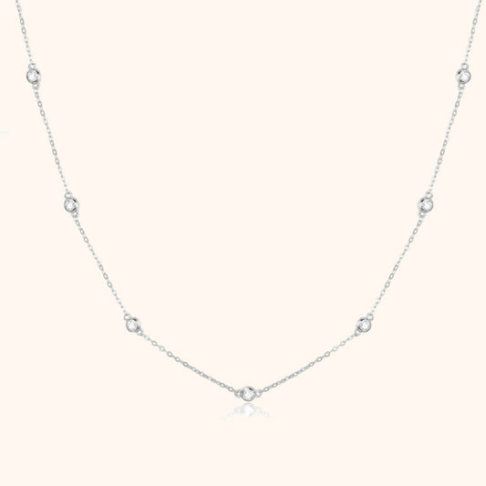 Stilvolle Zirkonia-Halskette – Elena