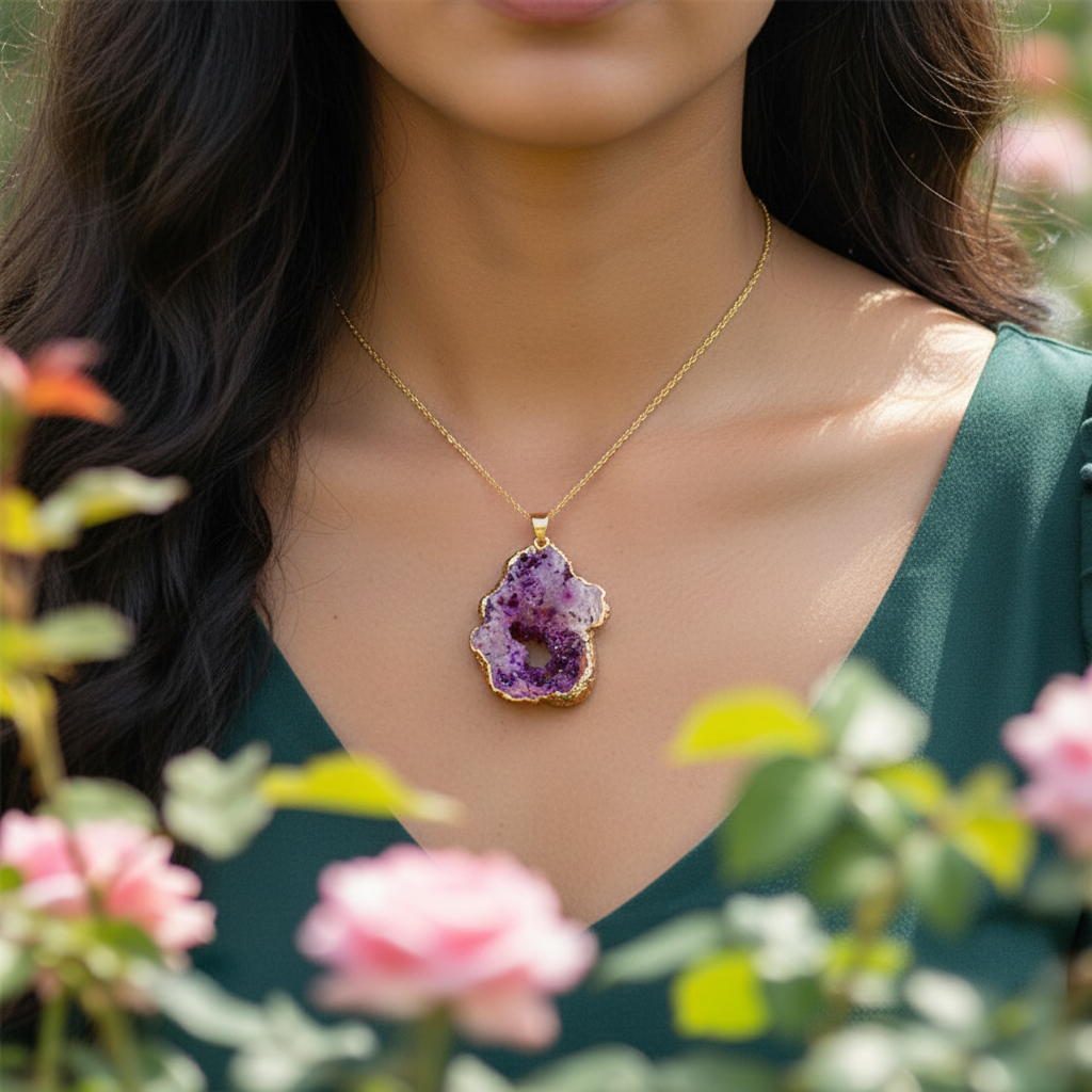 Natürlicher Kristall-Anhänger - GeoJewelry
