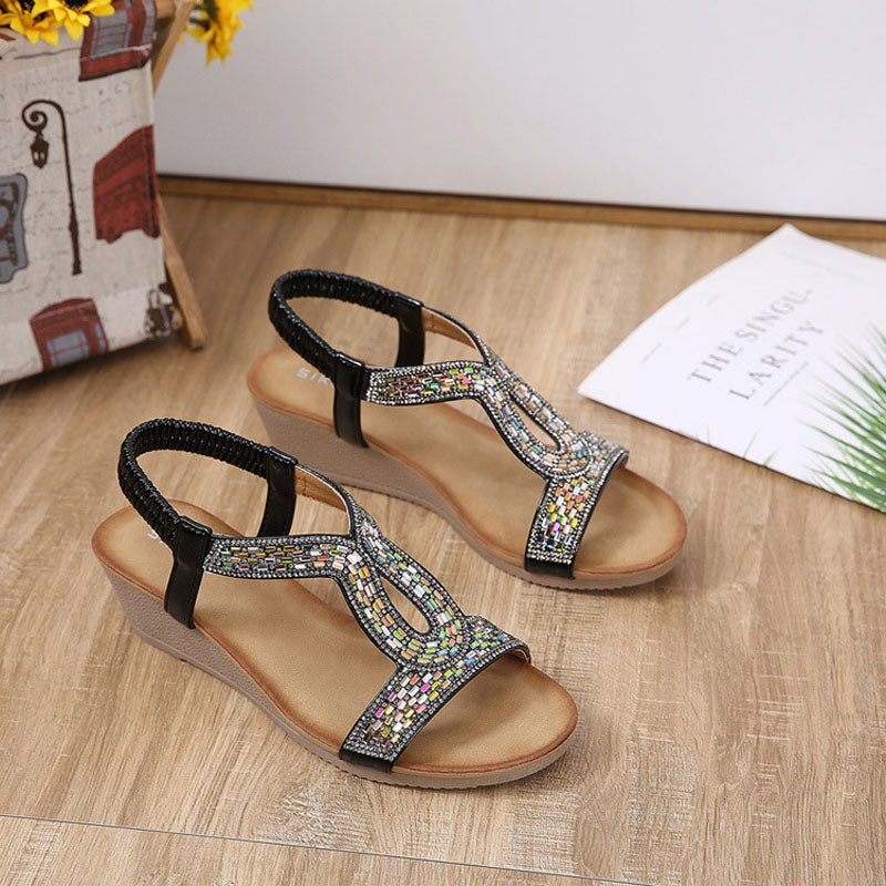 Luxus Damen Sandalen mit Keilabsatz – Celeste