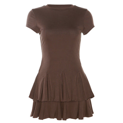Stylisches Minikleid mit Schößchen und Rundhalsausschnitt – Nayeli