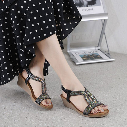 Luxus Damen Sandalen mit Keilabsatz – Celeste