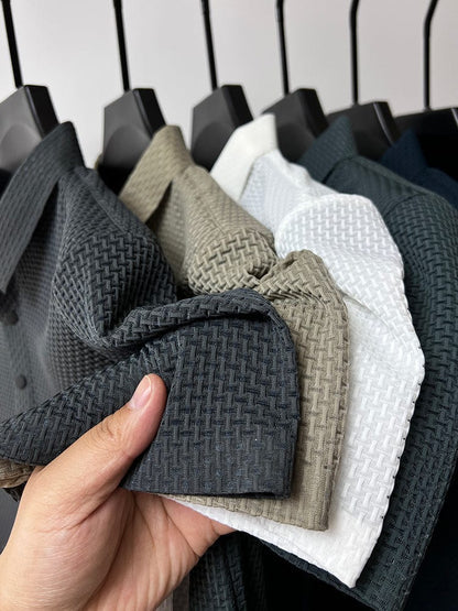 Herrenpolo aus atmungsaktivem Mesh – Matteo