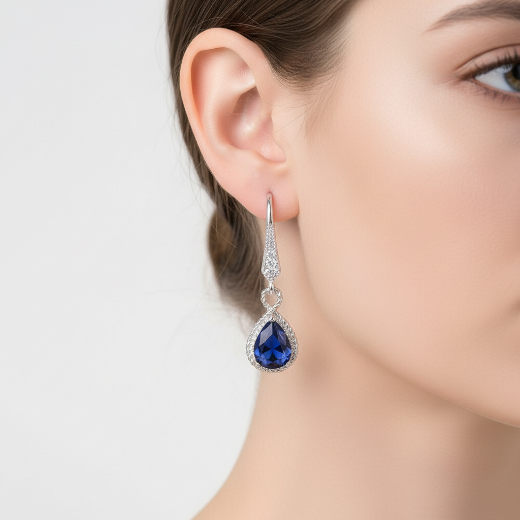 Ohrringe Mit Blauen Steinen - BlueGlow