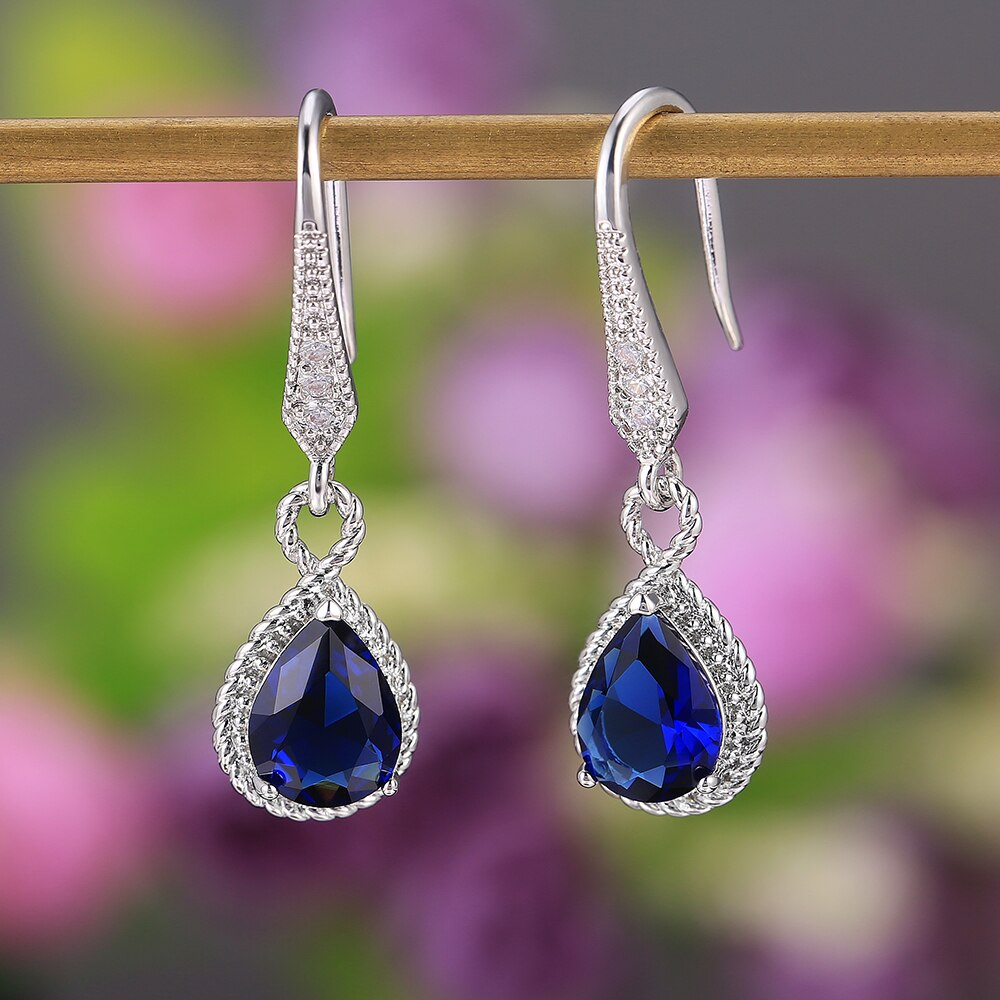 Ohrringe Mit Blauen Steinen - BlueGlow