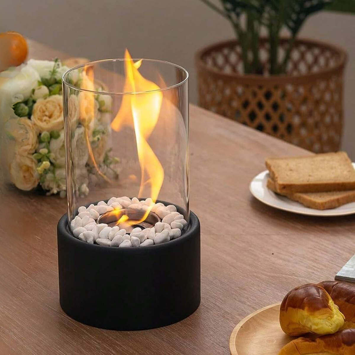 Klassische Öllampe mit offener Flamme - Lumora