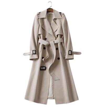 Eleganter Damen-Trenchcoat mit Doppelknöpfen – Celina