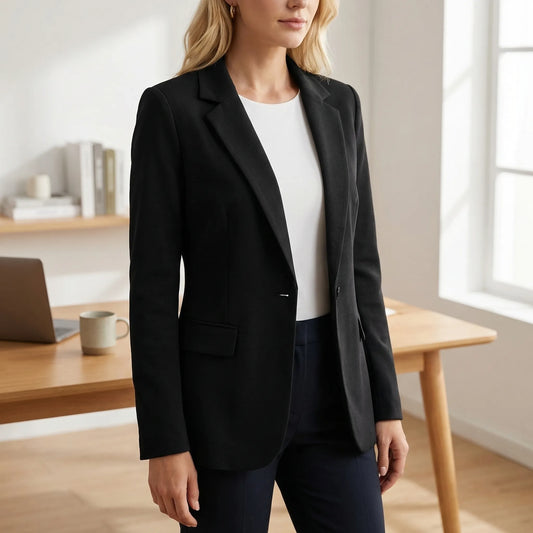 Open-Front Longline Women's Blazer - Barbara