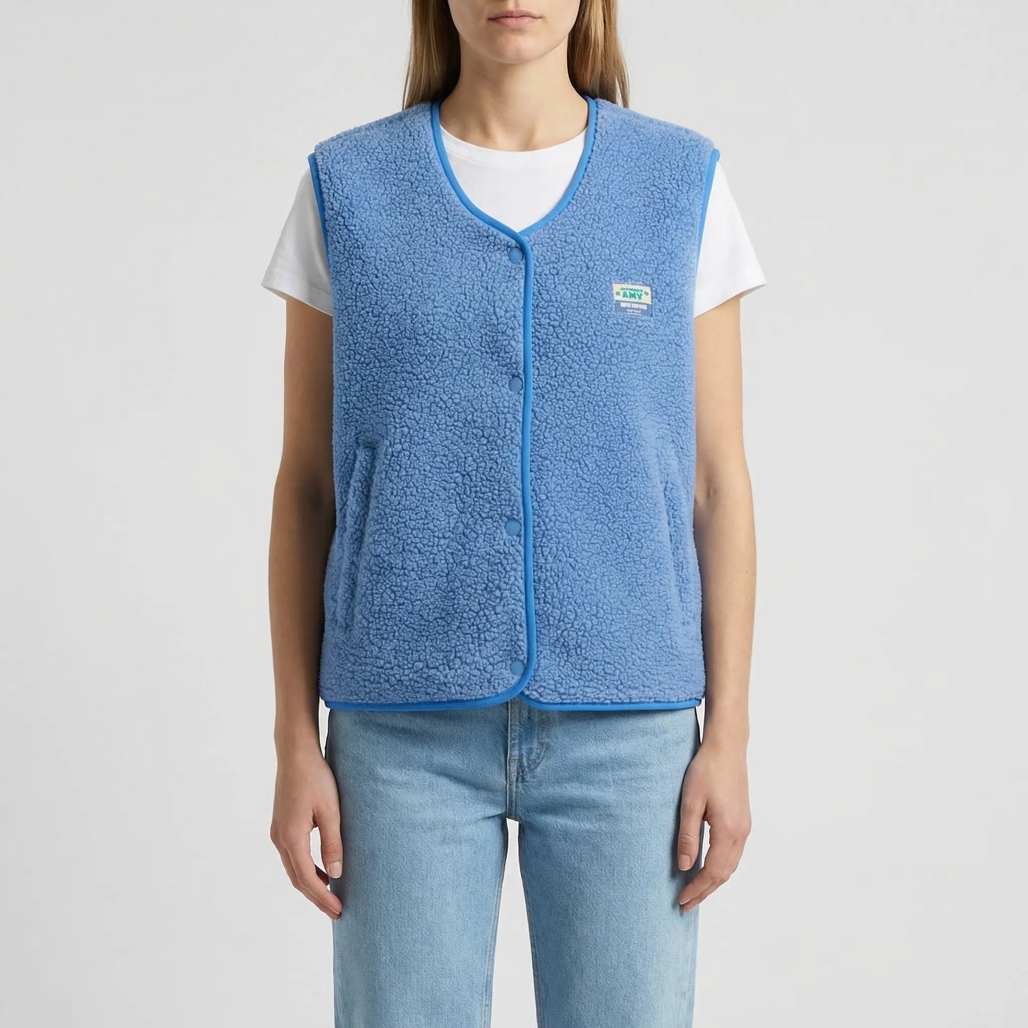 Open-Front Sleeveless Layering Vest - Claudia