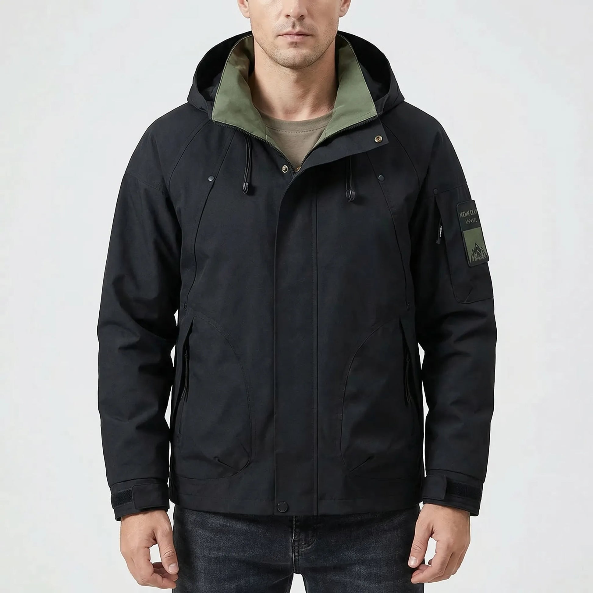 Outdoor-Jacke Mit Kapuze Und Reißverschluss -  Ridgorn
