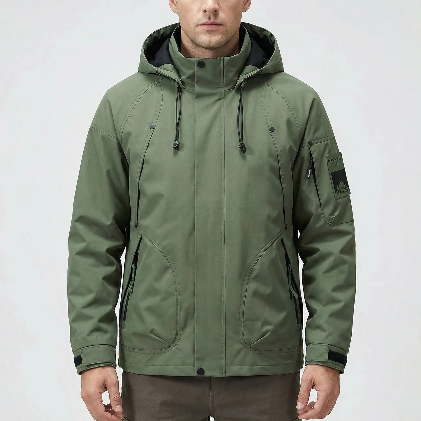 Outdoor-Jacke Mit Kapuze Und Reißverschluss -  Ridgorn