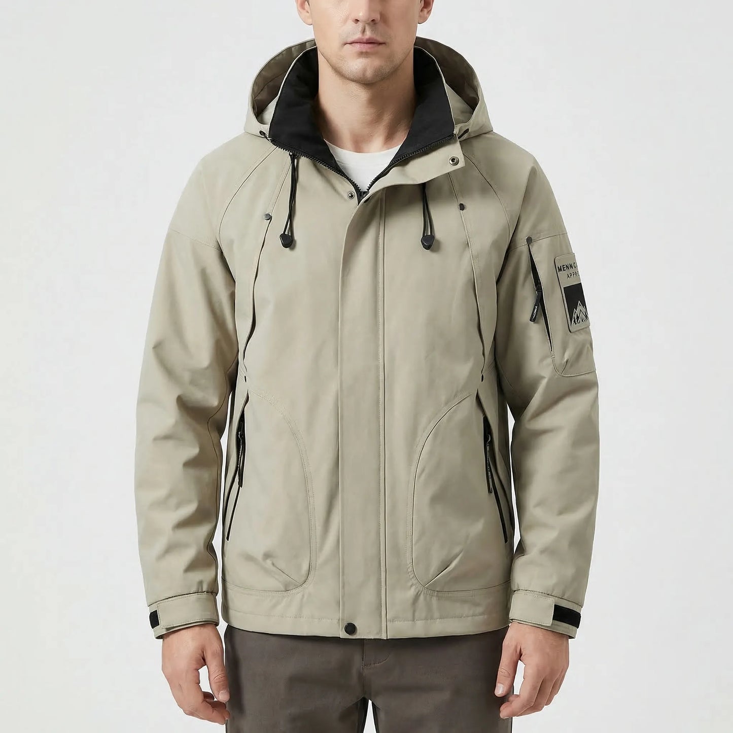 Outdoor-Jacke Mit Kapuze Und Reißverschluss -  Ridgorn