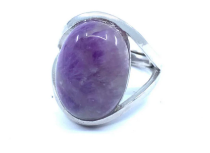Ovaler Amethystring - AuraRing