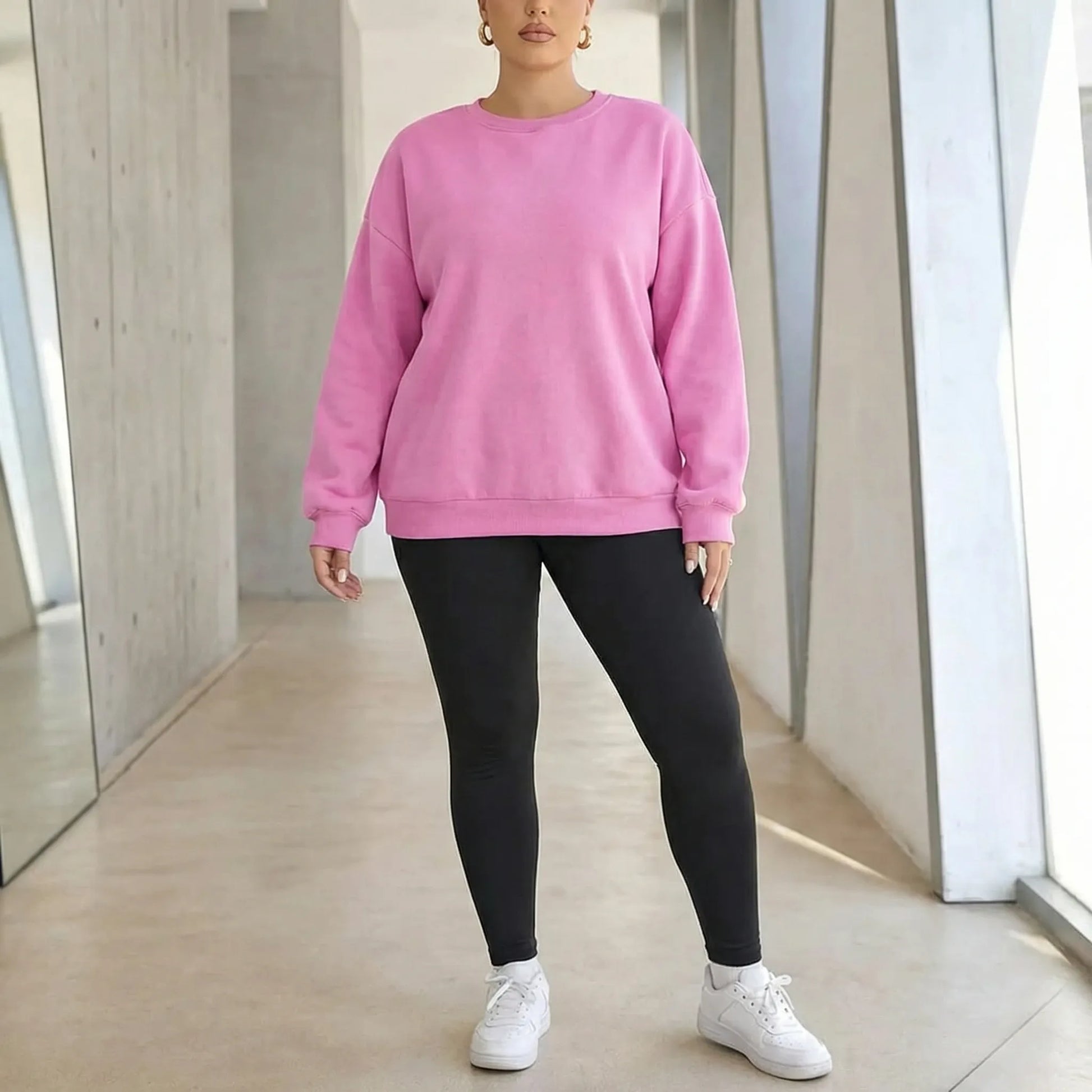 Oversize Sweatshirt Mit Rundhalsausschnitt - Christy