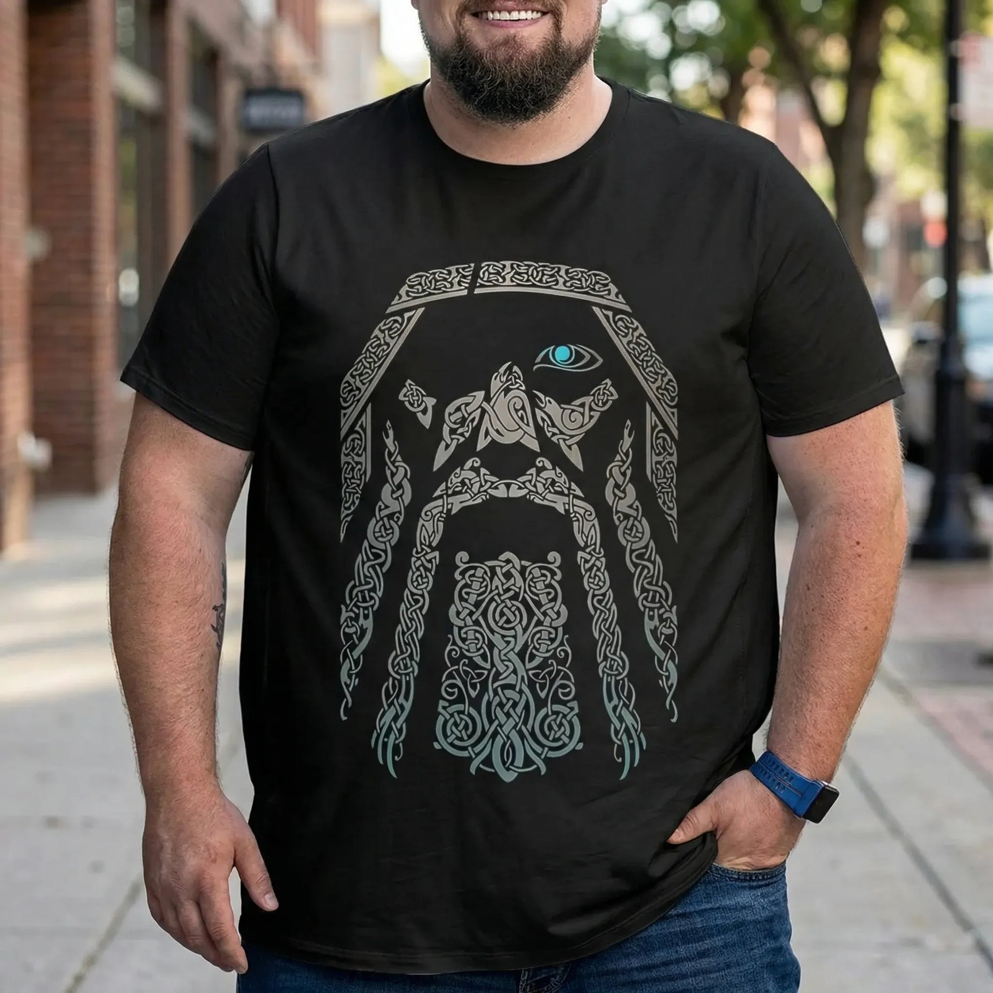 Oversize T-Shirt Mit Nordischem Print - Calvin