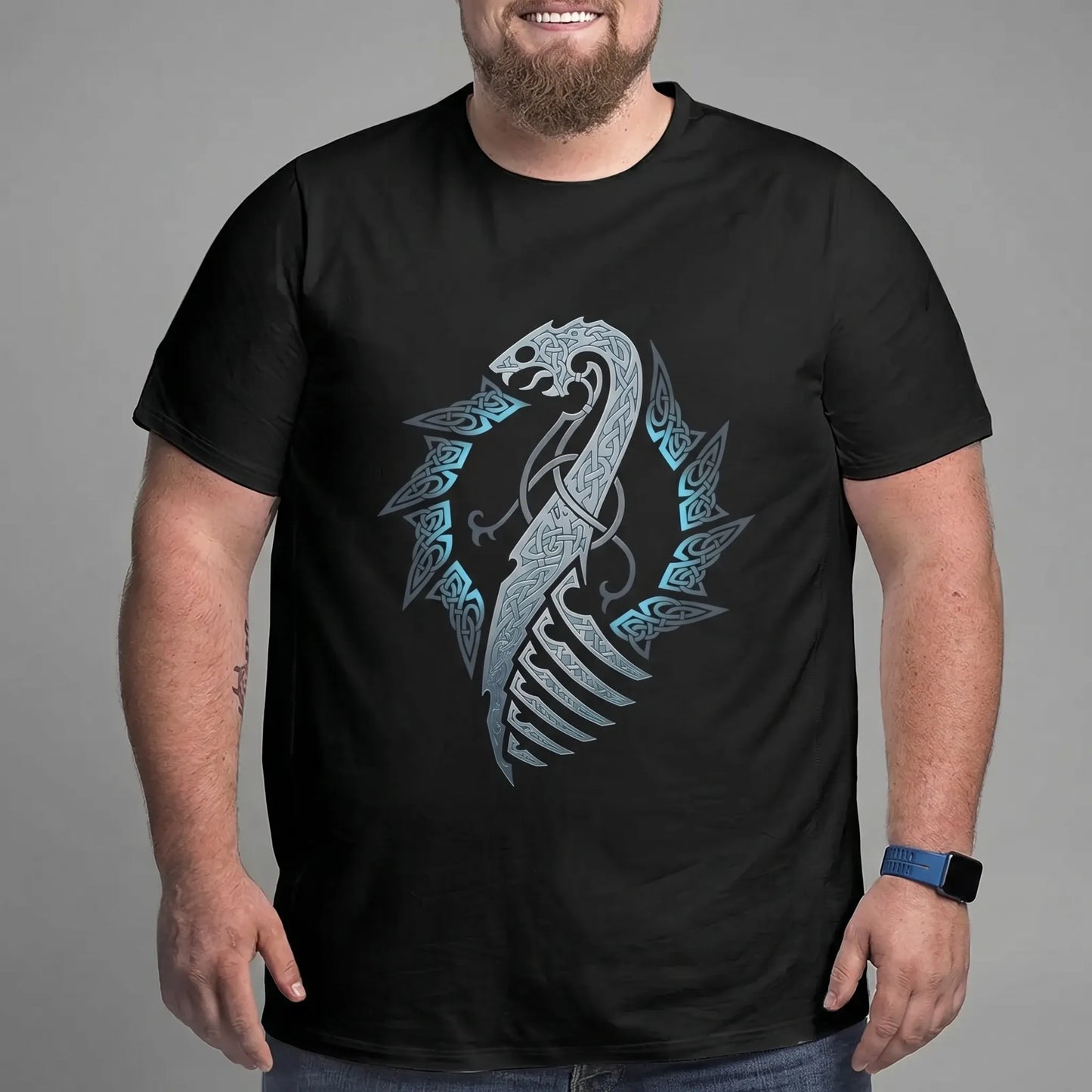Oversize T-Shirt Mit Nordischem Print - Calvin