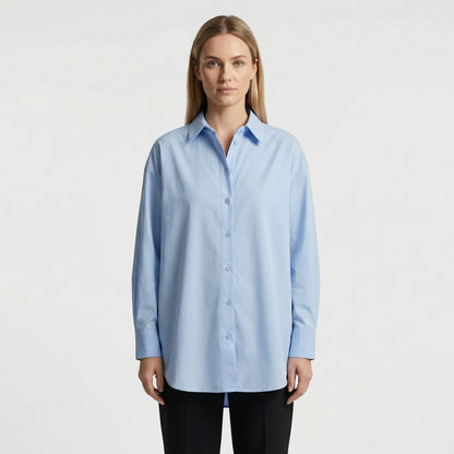 Oversized Blouse Met Omgeslagen Kraag - Blanca