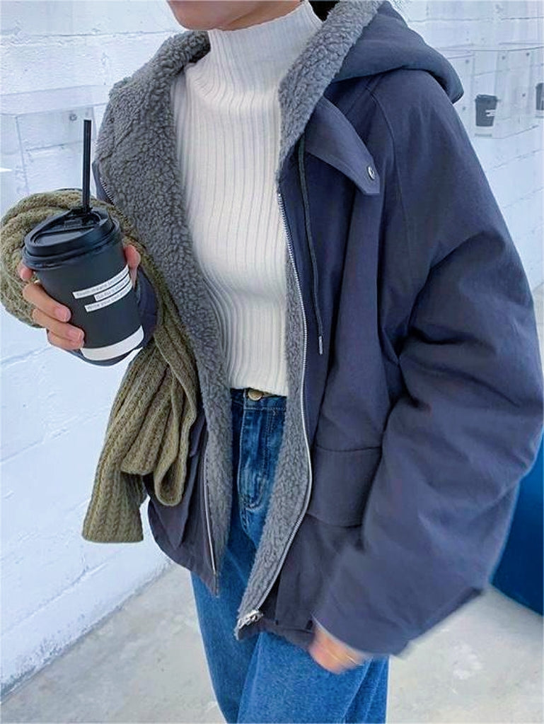 Oversized Hooded Reversible Parka - Mindy