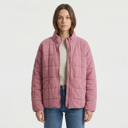 Oversized Quilted Zip-Up Jacket - Kathy