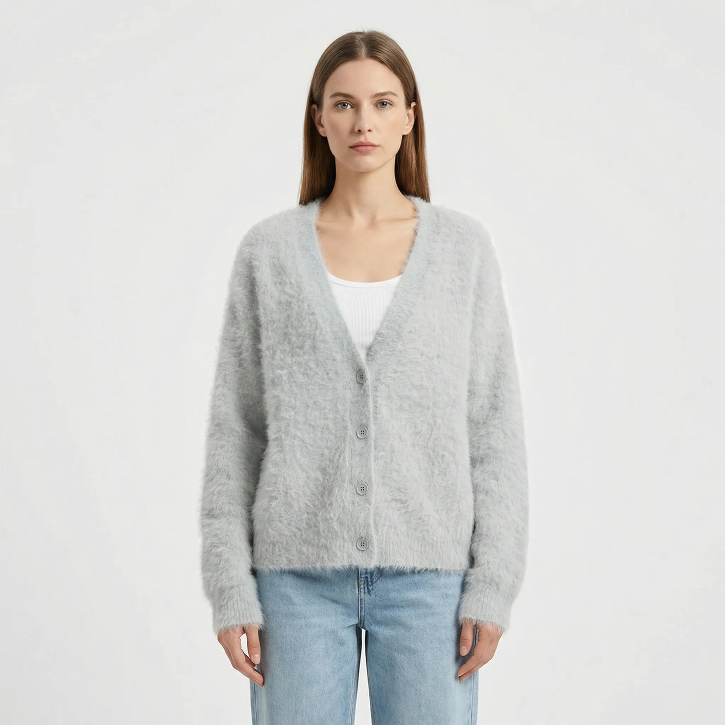 Oversized Strickjacke Mit Knöpfen - Jasmina