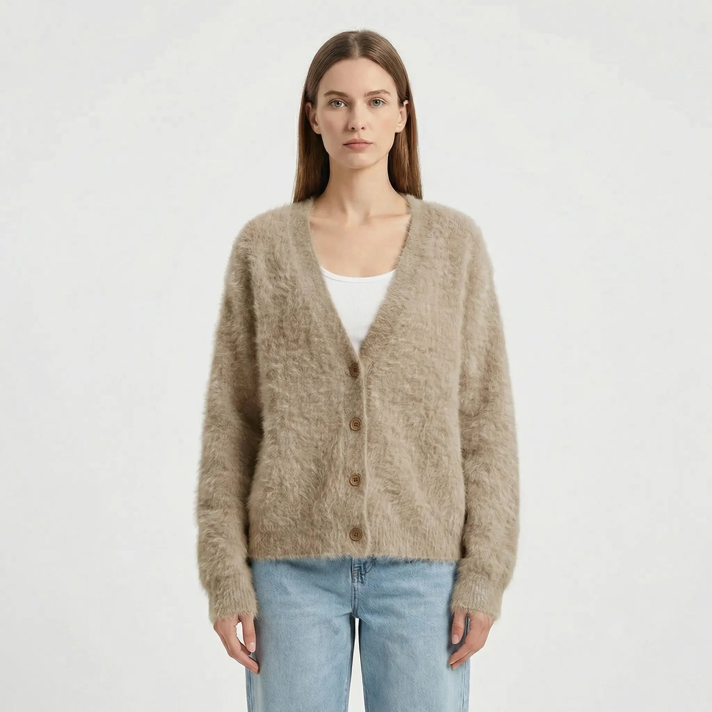 Oversized Strickjacke Mit Knöpfen - Jasmina