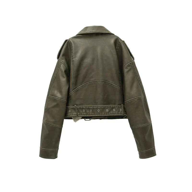 Oversized Vintage Biker Jacket - Jane
