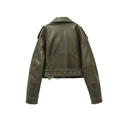 Oversized Vintage Biker Jacket - Jane