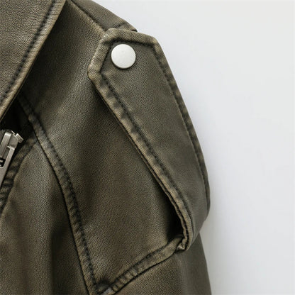 Oversized Vintage Biker Jacket - Jane