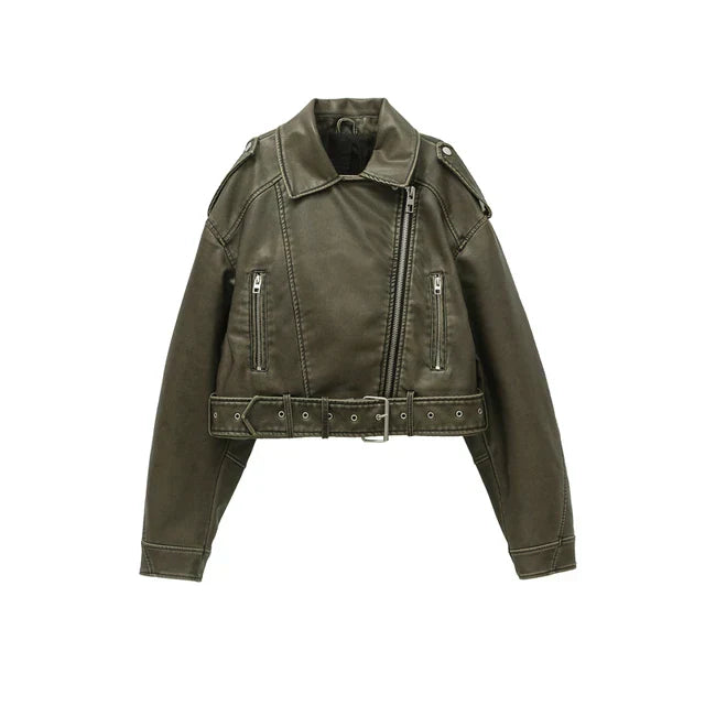 Oversized Vintage Biker Jacket - Jane