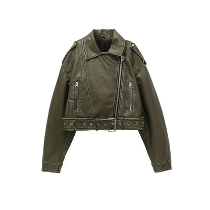 Oversized Vintage Biker Jacket - Jane