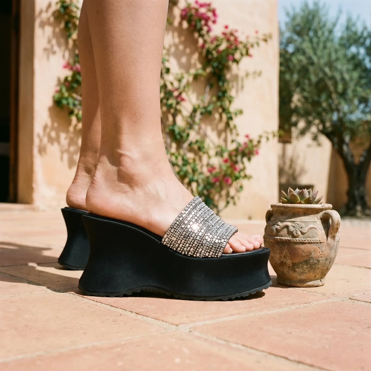 Plateau-Sandalen Mit Keilabsatz - Dianna