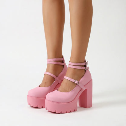 Plateau Pumps Mit Blockabsatz - Antonia