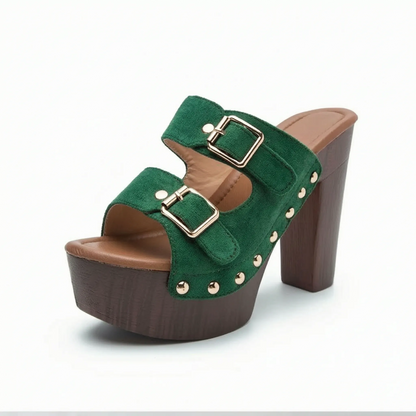 Plateau Sandalen High Heels Mit Blockabsatz - Marion