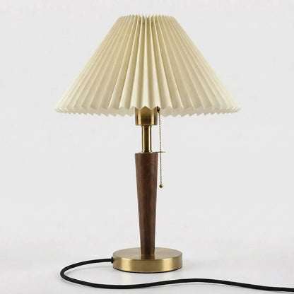 Pleated Shade Retro Table Lamp -  Plyssera