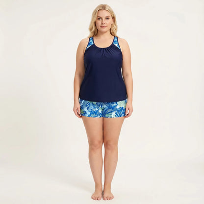 Plus Size Bikini Damen Mit Tropical-Print - Raquel