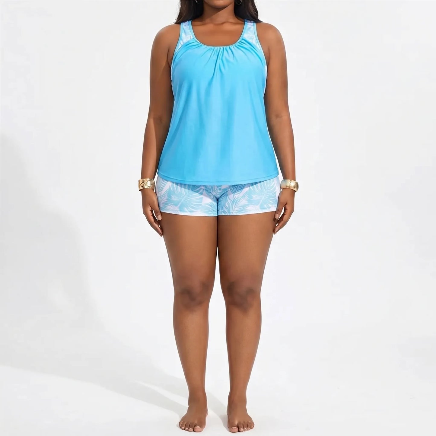 Plus Size Bikini Damen Mit Tropical-Print - Raquel