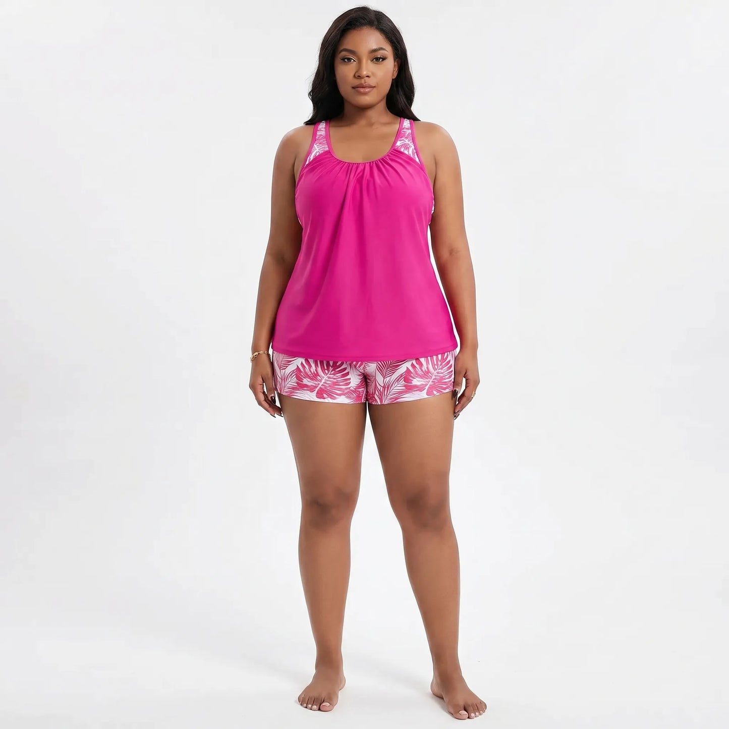 Plus Size Bikini Damen Mit Tropical-Print - Raquel
