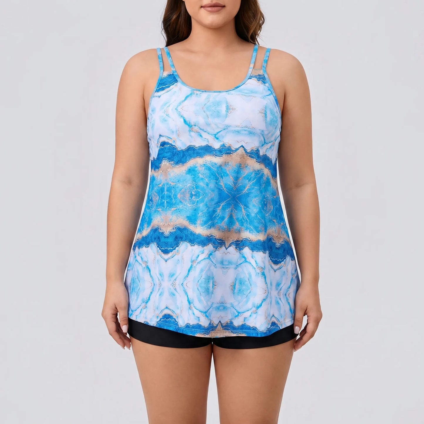 Plus Size Bikini Set Im Batik-Look - Eva