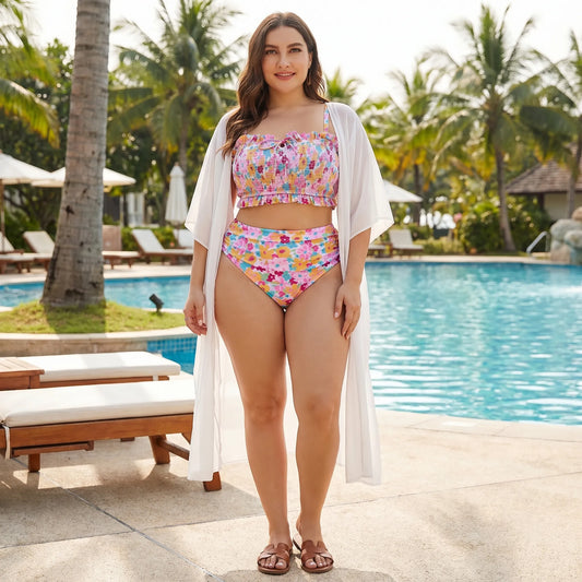 Plus Size Bikini Set Mit Floralem Muster - Bernadette