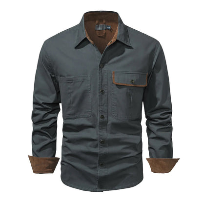 Stylisches Herrenhemd mit kontrastierenden Details – Ruben