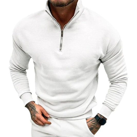 Herrenpullover mit halbem Reißverschluss – Matteo
