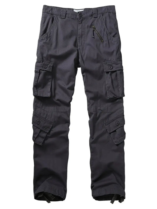 Relaxed Fit Multi-Pocket Cargo Trousers - Shane