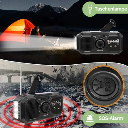 Aufziehbares Notfallradio – RescueBeam