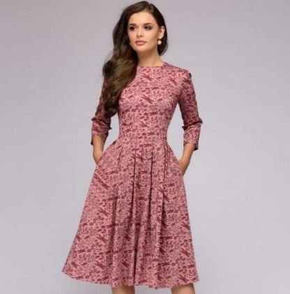 Retro Kleid mit Blumenmuster – Florina