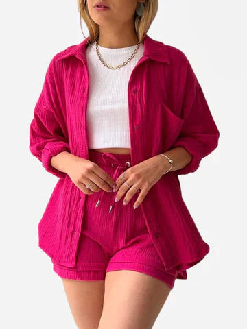 Atmungsaktives Baumwoll-Co-Ord Set Damen – Maris