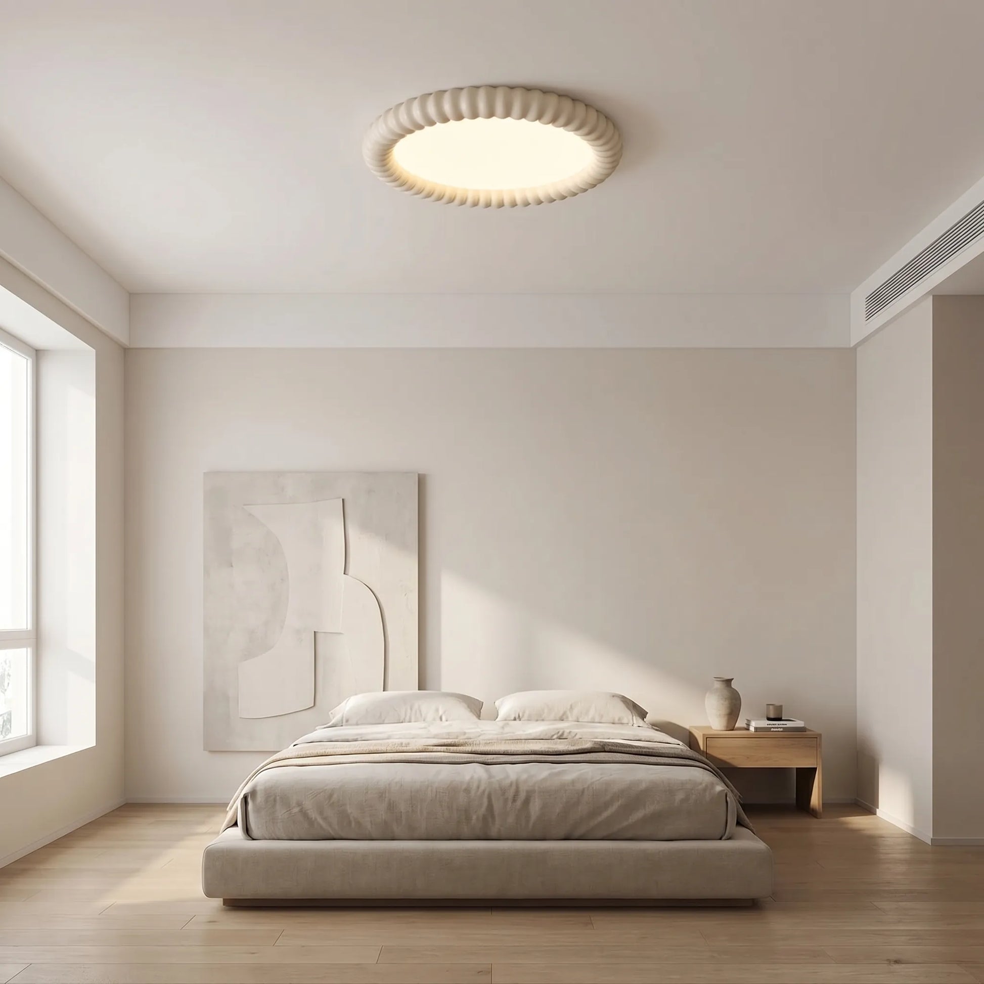 Round Ripple-Edge Flush Ceiling Light -  Ripplume