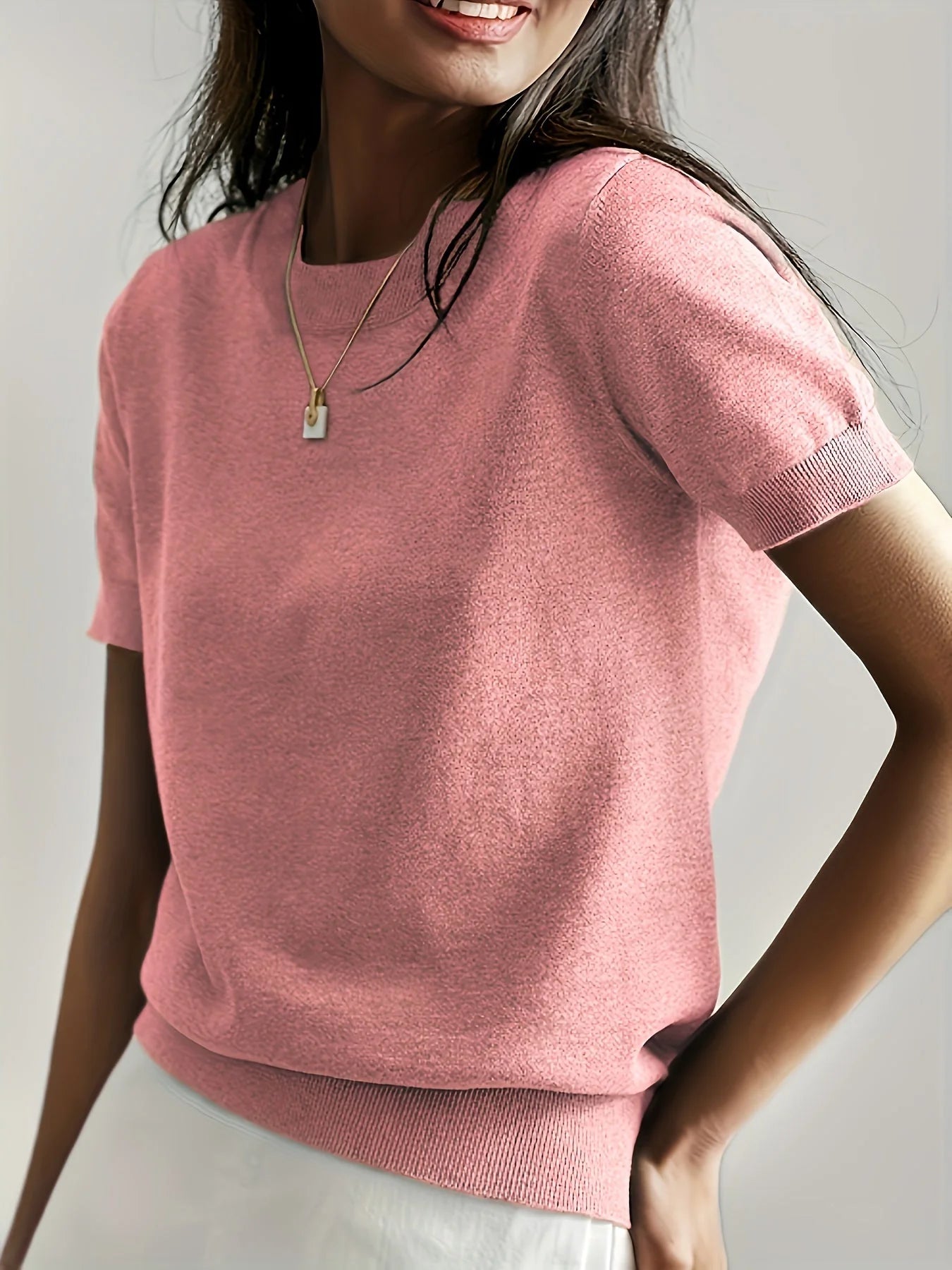 Frühjahrs-Pullover mit kurzen Ärmeln – Mira