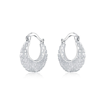 Runde Creolen Aus Silber - FlowerHoop